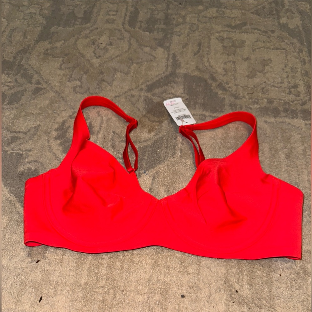 Soma Essentials unlined scoop‎ balconette Vibrant Red Bra